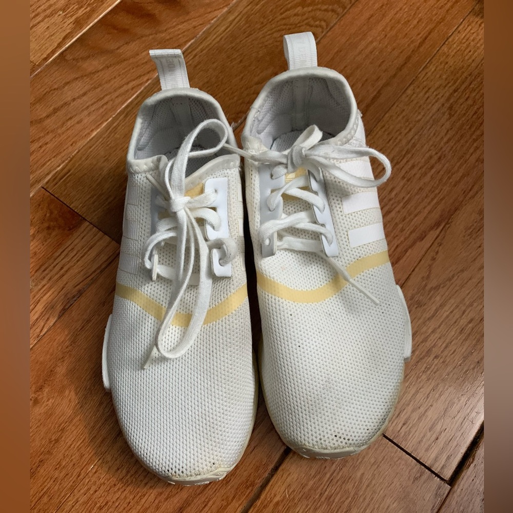 Adidas NMD R1 White, Kids Size 13, Worn A Few Times, Still Wearable.
